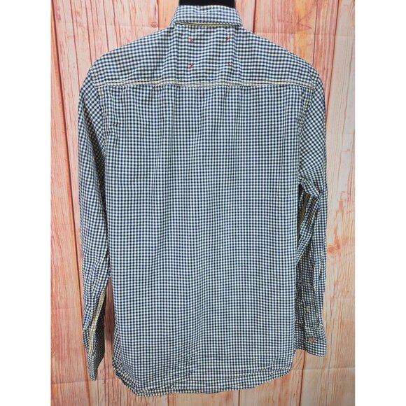 Robert Graham Mens Long Sleeve Button-Down Shirt XL Blue & Yellow Checkered - Picture 2 of 9